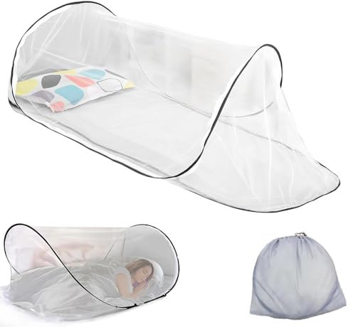 Moustiquaire Lit,Moustiquaire Voyage, Peut Moustiquaire Pliable 200 X 80 X 56 Cm, Pop-Up Conception pour Lit Et Camping