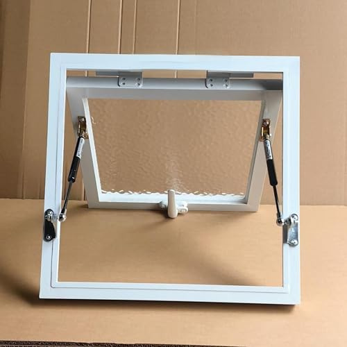 Austauschfenster für Keller, Aluminium-Durchreichefenster für Küche oder Verkaufswagen, Lichtschachtfenster für Flachdach oder Dachboden, Fenster für Innenbereich(80 * 80cm/31.5 * 31.5in)