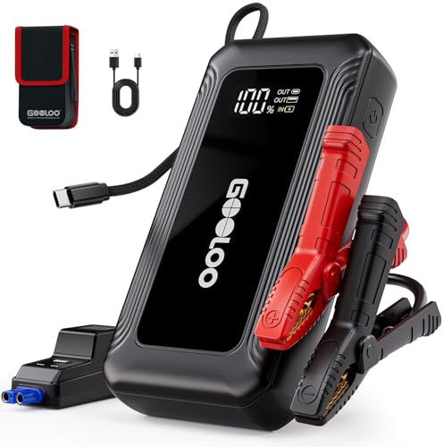 GOOLOO G7 3000A Jump Starter with Built-in Cable, Portable Power Bank for 45W Fast Charging, 12V SuperSafe Lithium Jump Box, Battery Booster Pack Up to 8.5L Gas or 6.0L Diesel Engine