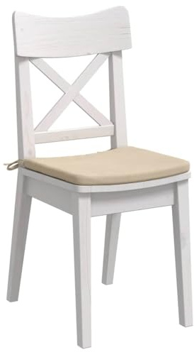 vidaXL Sitzkissen 4 STK. Mikrofaserstoff Creme 40 x 40 x 3 cm