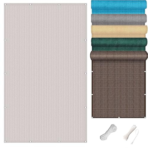 Pare-Soleil pour Balcon 90 x 1000 cm Protection Contre Vent, Soleil Cache Occultant pour Terrasse Brise Vue Occultant avec Attaches de Câbles pour Balcon, Blanc