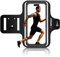 PORTHOLIC Brazalete Running con Bandas Reflectantes, Funda Deportiva Impermeable para iPhone 16/15 Pro Max/11/XS y Galaxy S25/S24 Ultra + Ranura Tarjetas, Soporte Auriculares y Correa Extensible