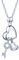 Unendlich U Einzigartig Schlüssel Schloss Herzen Damen Halskette 925 Sterling Silber Zirkonia Anhänger Verstellbare Kette, Silber
