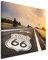 Paul Sinus Art Kunstfoto auf Leinwand 60x40cm Landschaftsfotografie – Route 66, Arizona, USA auf Leinwand exklusives Wandbild moderne Fotografie für ihre Wand in vielen Größen