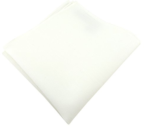 TigerTie - hochwertiges Einstecktuch aus 100% Baumwolle in cremeweiss einfarbig Unicolor - Einstecktuch 26 x 26 cm