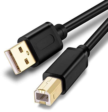Printer Cable 6m,USB Printer Cable USB 2.0 Type A Male to B Male Scanner Cord High Speed for Brother, HP, Canon, Lexmark,Dell, Xerox, Samsung etc(6m/20Ft)