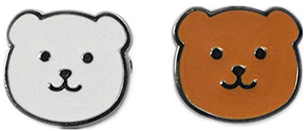 Molinter Brosche Weihnachten Brooch Bär Tropfen Öl Abzeichen Nadel Anstecker Weihnachten Geschenk 2 Stück/Set