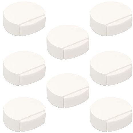 8 Un. TOPE Puerta madera lacada blanco 45x42x16MM con Adhesivo para suelo