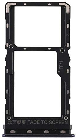 Ricambio COMPATIBILE con XIAOMI MI A3 CC9E NERO Try tray Vassoio alloggio porta scheda Dual SIM Card Sim 1 + SLOT SIM 2 o slitta per lettore Memoria Micro Sd