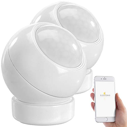 Luminea Home Control Elesion PIR: 2er-Set WLAN-PIR-Bewegungsmelder und Lichtsensor mit App (Motion Sensor, Smarthome-Bewegungsmelder, Zeitschaltuhr mit Dämmerungsschalter)