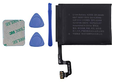 Vvsialeek A2059 Batteria compatibile per Watch Series 4 iWatch4 S4 44 mm GPS + LTE Cellulare versione A2059 con kit di attrezzi