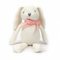 FLUFFYFUN 100% Bio-Baumwolle Kuscheltier Baby Hase Weiß 18cm, stofftier für Neugeborene