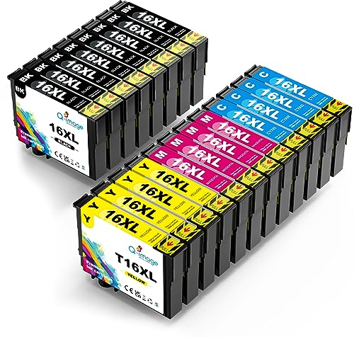 20er Pack 16XL Tintenpatrone für Epson 16XL Multipack für Epson wf 2760 patronen WF-2630 WF-2510 WF-2750 WF-2650 WF-2540 WF-2530 WF-2010 WF-2520 WF-2660 (8 Schwarz/4 Cyan/4 Magenta/4 Gelb)