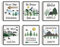 INFUNLY 6 Stück Berg Wand Kunst ungerahmt inspirierend Natur Wand Kunst Drucke Landschaft Berg Dekor Abenteuer Kinderzimmer Wand Kunst für Büro Kinderzimmer Schlafzimmer