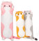 Peluche Gatto, Animali di Peluche Gigante, Morbido Peluche, Bambola di Peluche, Cuscino di Peluche, Giocattoli Farciti, Regalo Creativo per Bambino Ragazze Ragazzi Compleanno Natale (130cm, Rosa)