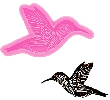 Glänzende glänzende Kolibri-Harz-Silikonform, Vogelform, Silikon-Schlüsselanhänger-Formen, Harzform, Epoxidharz-Gießform, Fondant-Kuchen-Backform für DIY-Kunsthandwerk