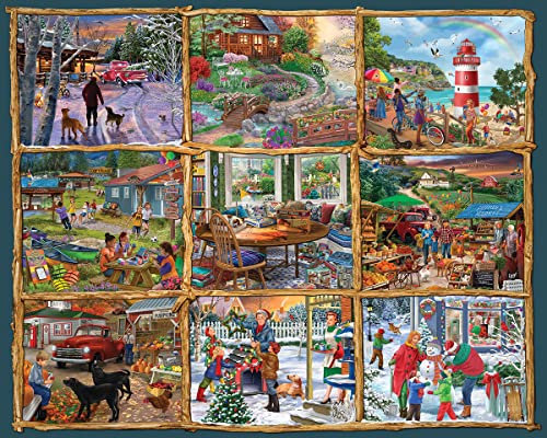 White Mountain - for All Seasons, 1000 Piece Jigsaw Puzzle, Winter, Christmas, Autumn