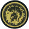 Bundeswehr Spartanischer Helm Patch Gestickt mit Klett - Deutschland Patch - Militär aufnäher - Patch klett - Airsoft Patch - Goldene Farbe: 75 x 75 mm