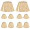 HDYS 10 Piezas Kit de Paja de EspantapáJaros de Rafia Accesorios de Disfraces de EspantapáJaros DecoracióN Cuello de Rafia Corbatas de y Tobillos