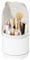 Yatinkim Makeup Brush Holder Organizer with Lid Rotating Cosmetic Storage Container 5 Slots Multi-functional Pencil Cup Pot for Vanity Decor Desktop White