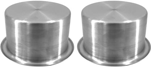 ISURE MARINE 2 x 7,6 cm Edelstahl-Getränkehalter mit rutschfester Unterlegscheibe, robuste Pokertisch-Becherhalter-Einsätze, passend für Standard-Soda-Dosen für Schreibtisch, Boote, Wohnmobile, Autos