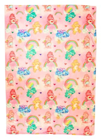 Franco Collectibles Care Bears Bedding Superweiche Plüschdecke, 157,5 x 228,6 cm, offizielles Lizenzprodukt