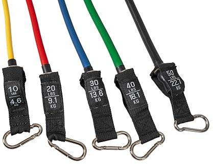Nilox Fitnessbänder Set, Widerstandsbänder für komplettes Training, Fitnessbänder für Damen und Herren, Gummibänder für Fitnessstudio, Yoga, Pilates und Reha, inklusive Zubehör