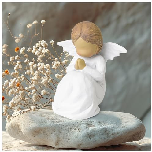 Loyzcy Estatua de ángel de oración, Regalo de ángel de la Guarda para Mujeres, Regalos de confirmación de Bautismo para niñas, Regalos de Primera comunión para niñas, Regalos de cumpleaños de Bautizo