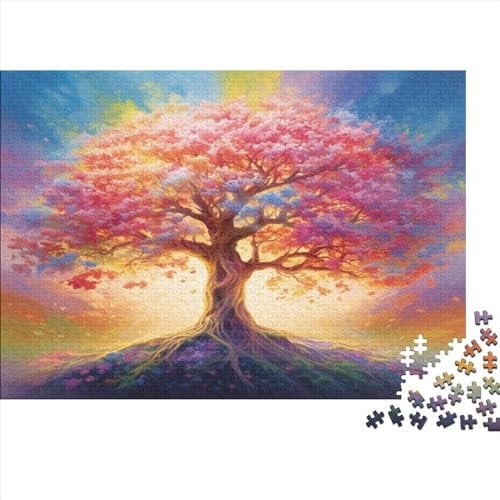 Albero dell'arcobaleno Albero della vita 1000 Pezzi Puzzle Adulto Puzzles Gioco EduGattoion Decorazione Interna Unica Per Gioco Familiare Regalo Per Amore E Amico Stress Relief Toy 1000pcs (75x50cm)
