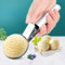 CHEFZOCO Cuchara de helado, Sacabolas Helado, Cuchara bolas helados, Cucharón de helado con gatillo, Accesorios de cocina, Apto para Lavavajillas, 6 cm diámetro de bola, Acero inoxidable