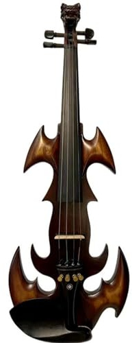 Violine Set NEUES Modell Crazy Carved 4/4 Elektrische Violine Geige aus Massivholz mit Kofferbogen-Verbindungskabel