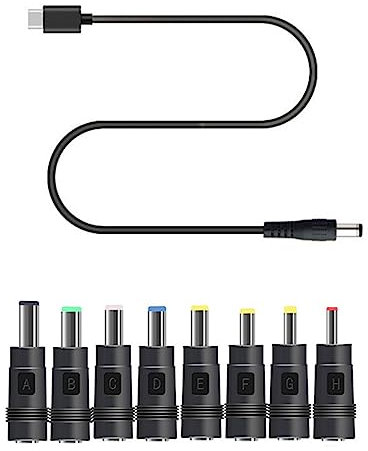 HOOLRZI TypeC Zu Kabel DC5V Zu 12V WiFi Zu Powerbank – Kabelanschluss Mit 8 Adaptern Für WLAN Router Modem – DC5 5 X 2 1 Mm Ausgangsschnittstelle TypeC Zu Kabel DC5V Zu 12V WiFi Zu Kabel