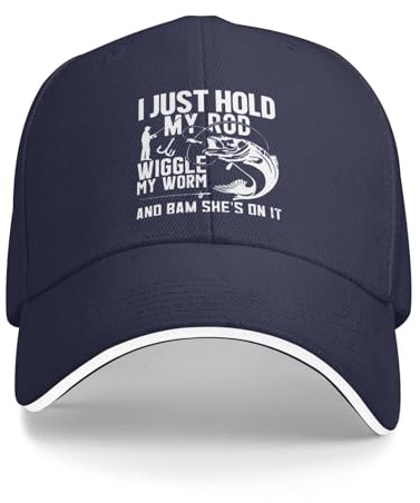 GQWJKSZ „I Just Hold My Rod Wackelt mit Meinem Wurm und Bams She's On It-Hut für Männer, Baseballmützen, süße Hüte