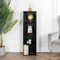 Cube Bookshelf Black Wooden Storage Organizer Wood Shelving Unit Open Bookcase Shelf For Home Living Room Office Bedroom Furniture (Black, 4 Tier)