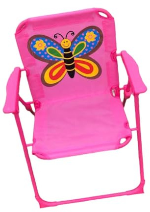 Klappbarer Kinderstuhl, Tragbarer Sitz für Mädchen Und Jungen, Tragbarer Campingstuhl, Strandstuhl für Park, Sportveranstaltungen, Grillen, ROSA