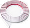 6M Self-Adhesive PVC Tile Edging Strip Flexible Backsplash Floor Edge Moulding Trim,Vinyl Laminate Beading,Liner for Corner,Peel and Stick Caulk Decorative for Furniture Mirror,Panel,Wall,White