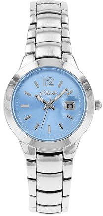 s.Oliver Armbanduhr Damen Quarzuhr Analog, mit Alloy Armband, Gold, 3 bar Wasserdicht, Kommt in Uhren Geschenk Box, 2038590