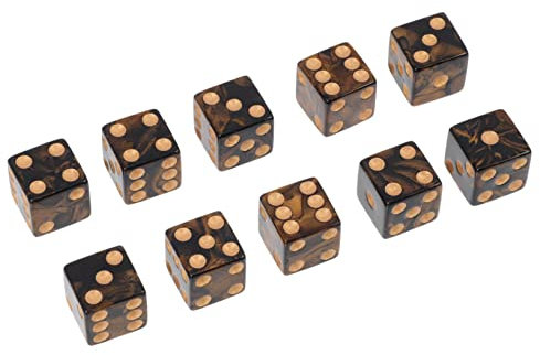 NAMOARLY 10 Stück Große Lochpunktwürfel Große Würfel Würfel Zweifarbige Würfel Spiele Würfel Würfeln Würfelspielzeug Für Bar Pub- Würfelspiel Für Black Acryl