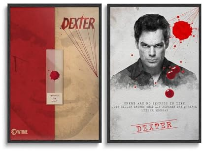 2 Stück Filmposter Dexter Wandkunst Leinwand Poster 30 x 45 cm Stil 10