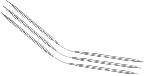 QUARKZMAN 3 Stück Größe US 8 5mm Doppelspitzige Flexible Stricknadeln 23cm | Edelstahlnadel, 9 Zoll, Für handgefertigte Projekte DIY Stricken