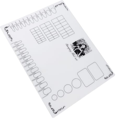 ERINGOGO Nail Art Silicone Mat Stamping Pad for Manicure Practice Soft Easy to Clean for Nail Polish and Sticker Application