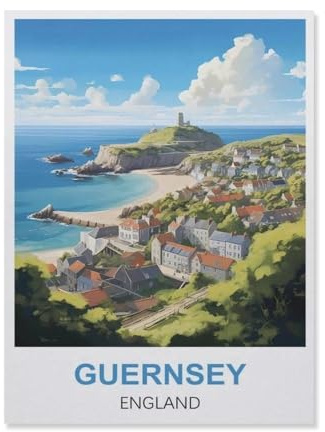1000 Piece Jigsaw Puzzle for Adults，Guernsey England，Paper Puzzle - for Adults Teens Educational Toys Gifts（50x70cm）-ES8