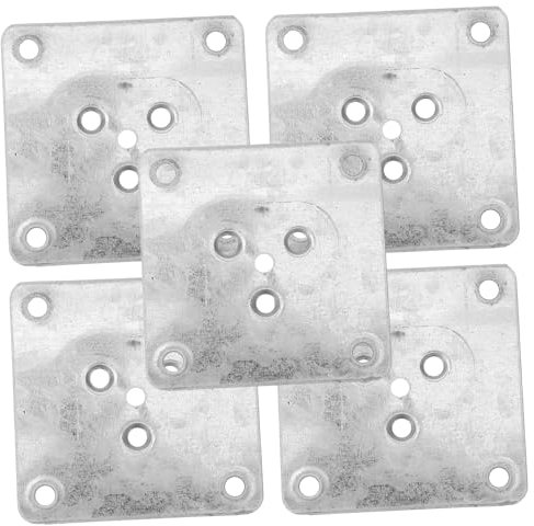 FONDOTIN 5 Pièces Plaques de Montage pour Mobilier Fer de Connecteurs de Fixation pour Tables Chaises Accessoire Durable et Facile à Installer