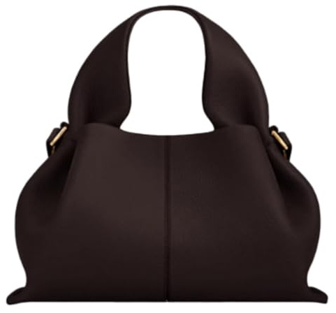 OTroyllvaoT Cloud Pouch Dumpling Clutch Geldbörse Damen Tote Schulter Retro Crossbody Bag Casual Dumpling Hobo Bag (Ebony,Small)