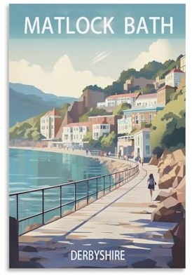 Jigsaw Puzzles for Adults 1000，Matlock Bath Derbyshire Coast,Puzzles for Adults, Challenging Puzzles, Puzzle Game for The Whole for Women, Gifts for Men, 38x26CM