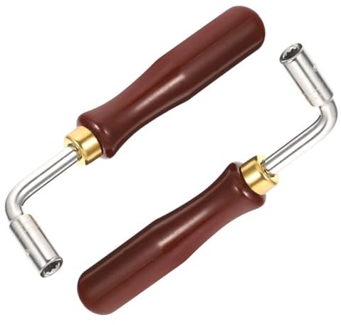 Dulcimer Stimmwerkzeug Schraubenschlüssel 2 Stück für Musiker und Anfänger | Edelstahl und Metall, Braune Ausführung, Leicht zu Bedienen, Präzise Einstellung, Hackbrettzubehör