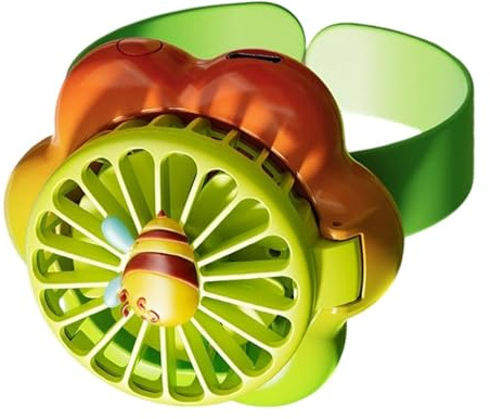 Mini-Ventilatoren – wiederaufladbare Blumenuhr mit Lichtern – tragbare süße Uhr Ventilator | für Outdoor, , Camping, Picknick, Zuhause, Schlafzimmer, Schule, Mädchen, , Frauen