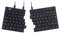 R-Go Split Tastatur, Ergonomische Design mit Geteilte Tastenfeld und Integrierter Pausenanzeige, QWERTY (US) Layout, USB Kabelgebunden, Schwarz