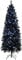 WeRChristmas Pre-Lit Slim Christmas Tree with 200 White LED Lights, 6 ft/1.8 m, Black