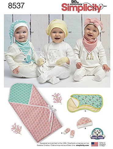Simplicity Pattern 8537 OS (ONE Size) Baby Accessories, Paper, White, 22 x 15 x 1 cm, US8537OS